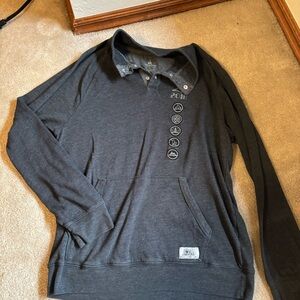 Gray Long Sleeve Disney Quarter Snap